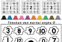 Lembar Mencari Dan Mewarnai Angka Lembar Mencari Dan Mewarnai Angka