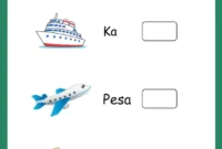 Worksheet Anak Seri kendaraan